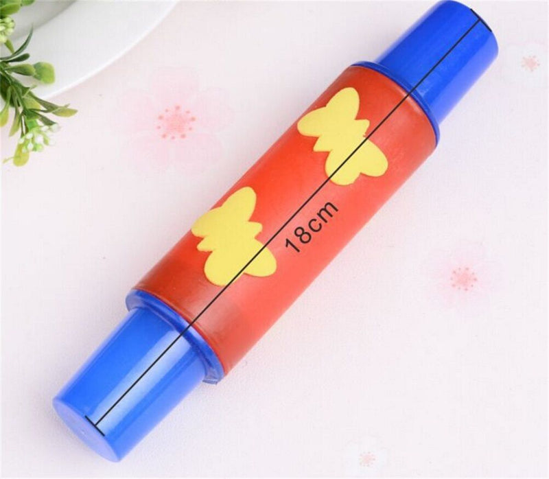 Rolling Plasticine Clay Mold Tool Flowers Decoration Roller Brush Kids Toys 3C