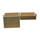 Plain Unfinished Box Square Unpainted Wooden Jewelry Box DIY Storage Chest