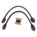 2pcs 47cm Leather Bag Strap Handle Shoulder Bag Band for DIY Handbag Coffee