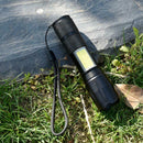 Aluminum Alloy 4 Modes XML T6 LED Flashlight Zoomable Torch COB Work Light