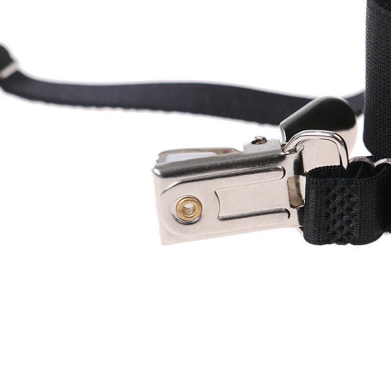 2 Pcs Men Shirt Stays Belt Non-slip Locking Clips  Keep Shirt Tucked Leg Str_