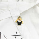 Creative Clothing Bags Alloy Badge Women Men Portrait Drip Brooches Jewelry A