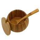 2x Wooden Spice Jar Sugar Bowl Tea Coffee Seasoning Container Kitchen Gadget