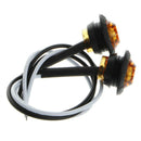 1X 3/4" Amber Yellow Small Round Side Marker lights 3LED Button Lamps Lorry 1 â„–[