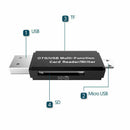 Micro USB OTG To USB 2.0 Micro SD/Adapter SD Card Reader With Standard USB Male^
