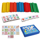 Kindergarten Wooden Counting Sticks + Number Cards Set Math Toys for Kids