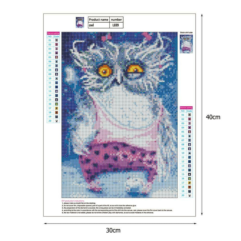 5D DIY Full Drill Diamond Painting Cartoon Bird Cross Stitch Embroidery Kit