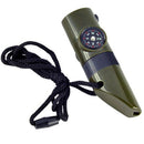 7 in 1 Military Style Emergency Whistle Survival Kit Compass Thermometer LE