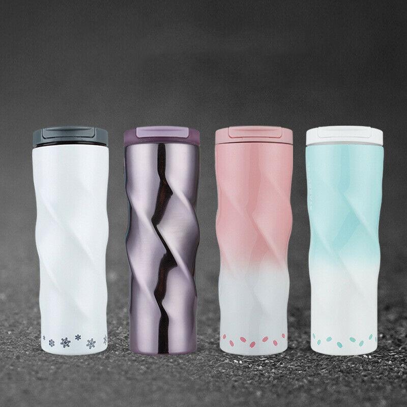 500Ml Coffee Insulation Cup Stainless Steel Spiral Vacuum Flask Portable Gr Z5T8