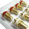 8pcs Red+White RCA Female Socket Chassis High Quality RCA CMC Female Connec C4S9