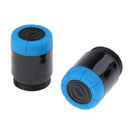 2 Pcs Battery Screw On Cup Cover for Wireless Microphone Mic Black&Blue