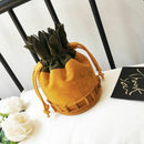 Cute Scrub Leather Pineapple Bag Mini Crossbody Bags for Women Chain Purse  U8L4