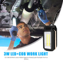 3W LED+COB USB IP44 Work Light Magnetic Folding Car Inspection Repair Lamp Torch