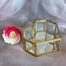 Clear Glass Box Jewellery Organizer Case Terrarium for Dressing Table
