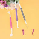 3pcs Fondant Cake Sugar Flower Sculpture Group Shaping Modeling Baking Tool