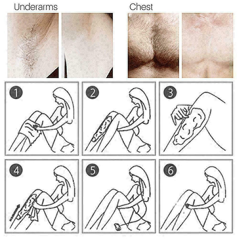 100% Natural Effective Permanent Hair Removal Spray Smooth Wax Treatment Bo P1E5