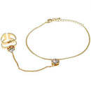 Accessories Festival Jewelry Geometric Rhinestone Finger Siamese Women Bracelet