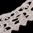 Fabric Venise Venice Flower Motif Lace Trims Sewing Collar Appliques Beige