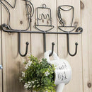 Wall Mounted Hooks Rack,11 Inches Iron 3 Hooks Kitchen Home Restaurant Keys
