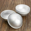 6pcs 3 Set Aluminum Bath Bomb Molds DIY Bath Fizzy Sphere Round Ball Molds