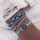 3pcs Boho Ethnic Weave Rope Bracelet DIY Beads Bangles Jewelry (Style 1) A