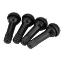 4pcs Rubber TR414 Snap-in Car Wheel Tubeless Tire Tyre Valve Stems Dust Caps