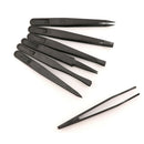 7 x Tweezers Set Antistatic Hard Plastic Repair Tool Black JR