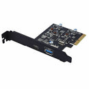 PCI-E PCI Express to USB 3.1 Gen 2 (10 Gbps) Type A+Type C Expansion Card A