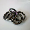 10Pcs Wholesale Round Push Gate Snap Open Hook Spring Ring Key Chain Camping