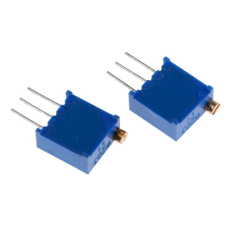 50 Pcs 10 Ohm- 20K Ohm 3296W Trimmer Trim Pot Potentiometer Resistor Kit