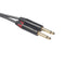 4.9ft Dual 6.35mm 1/4 TS Mono Male to Dual RCA Male Adapter Audio Cable A#S