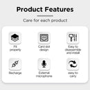 Compact Dual USB-C 3.5mm Audio Mic Adapter for Insta360 ONE X2 Durable
