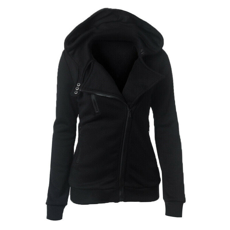 Women Autumn Winter Sweatshirt Zipper Hooded Jacket Hoodie Women's Hoodie S Q9R9