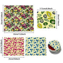 4Pcs Reusable Wrap Seal Food Fresh Keeping Wrap Lid Cover Stretch Vacuum Fo