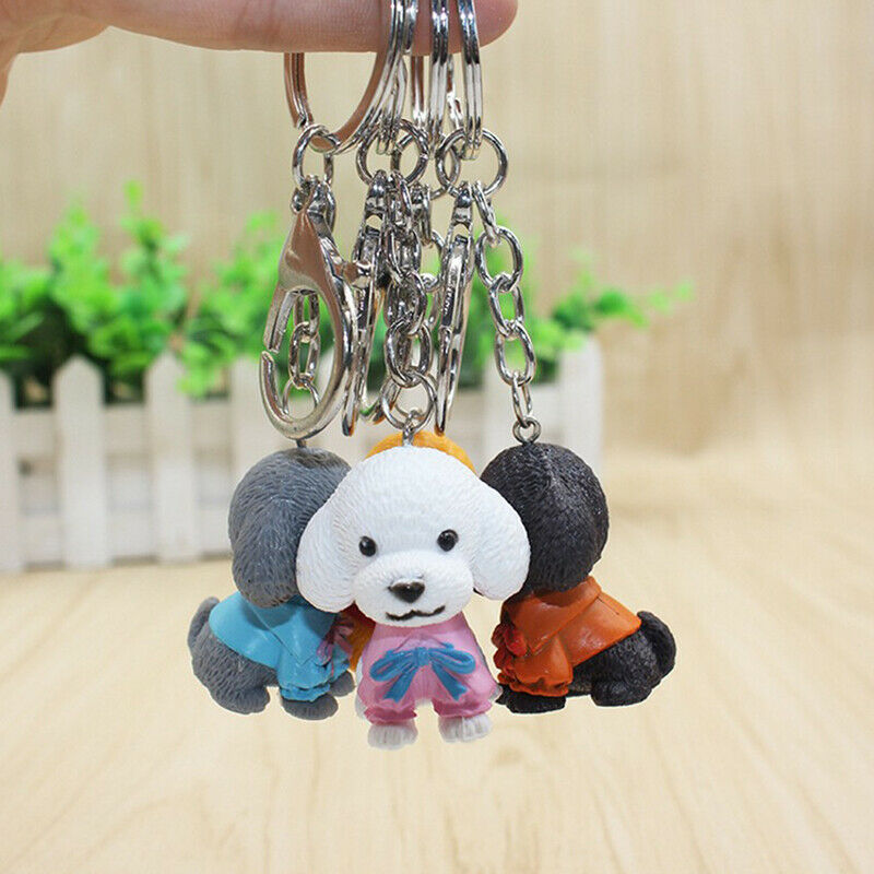 Cartoon Cute Dogs Keychains Pendant Key Rings Women Bag Car Metal Key Chain G Gw