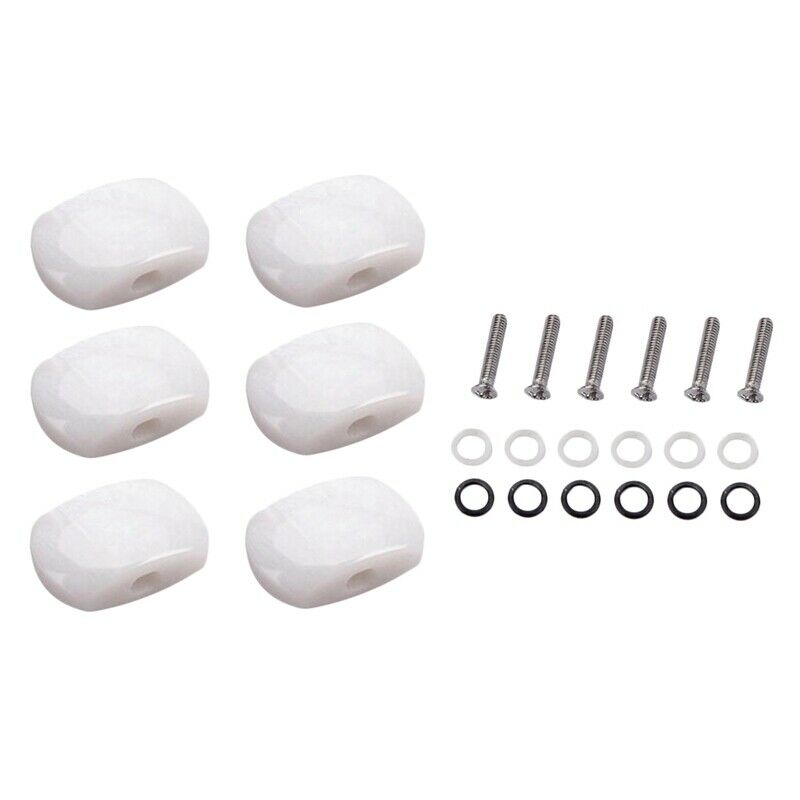 6Pcs Acrylic Guitar Tuning Pegs Buttons Machine Heads Knobs With Screws Kit