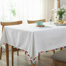 Simple Linen Tablecloth Wedding Decoration Table Cloth Rectangular Pure Col