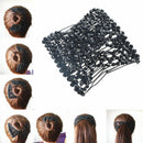 Lovoski Chic Butterfly Beads Double Hair Comb Clip Stretchy Hair Accessory