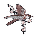 1 Pair Bird Embroidered Patches Iron on Sewing Stripe for clothes applique MO