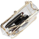 Clear Purse Crossbody Messenger Shoulder Bag For Women Chain Strap(Transpar