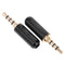 2pcs/set 3.5mm 1/8in TRRS 4-Pole Male Jack Plug Adapter Headphone DIY Connectors