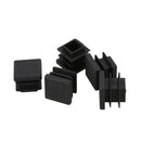 24 Pieces 16 * 16mm Plastic Striated Tube Plugs Insertion Black
