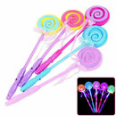 Portable LED Light Magic stick Wand Lollipop Fairy BIN Wand Kid Girl B8L5 K I4P3