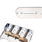 Chrome Guitar Bridge Cut-Down Sides Compensated Brass Saddles Control Plate