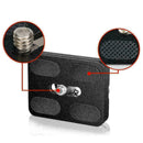 PU-50 Schnellwechselplatte 50 x 38 x 10 mm Schwarzes J3B2 Aluminium-Fotogra