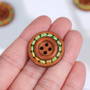 10pcs Wooden Buttons Natural Sewing Buttons Craft Clothes Decor clothing Craft U