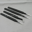 Professional 4x Antistatic Tweezers Repair Tool Kit For Electronics Implements