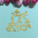 Best Wishes Happy Birthday Crafts Cutting Dies Stencils Paper Cards Scrapbooking