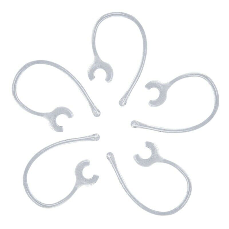 5x Universal Small Clamp Bluetooth Ear Hook Loop Clip Replacement Clear C7U3
