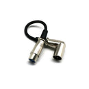 1ft Premium XLR Male to Female Right-Angle Microphone Audio Extension Cable